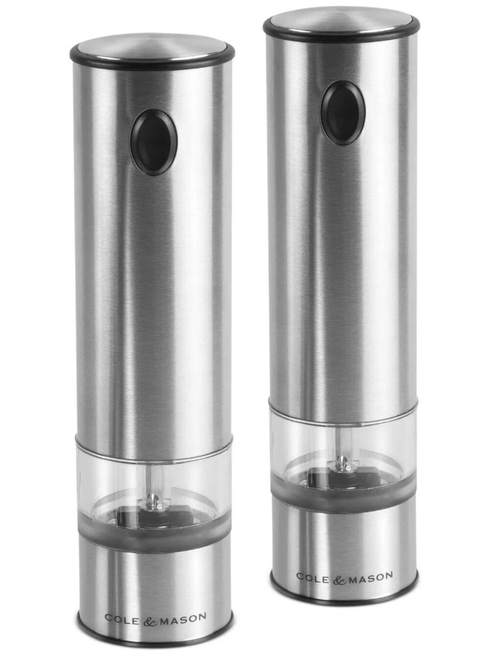 Cole & Mason Battersea Electric Salt & Pepper Mill Set Stainless Steel